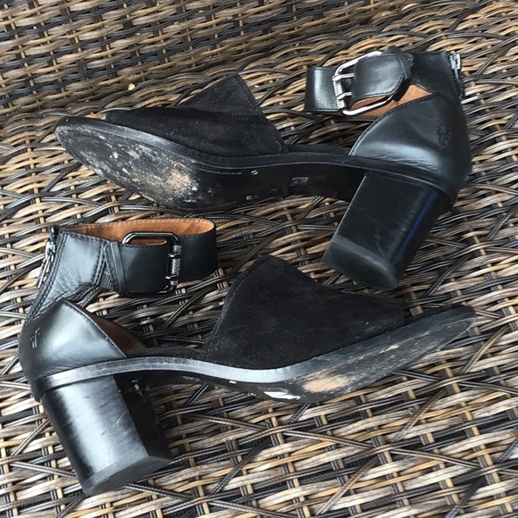 Suede & Leather Frye Sandals 9.5 Black - Picture 4 of 6